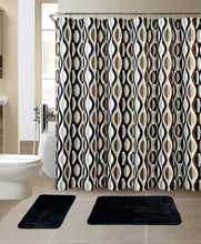 Load image into Gallery viewer, 15-Piece Bathroom Sets With Matching Shower Curtain