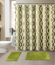 Load image into Gallery viewer, 15-Piece Bathroom Sets With Matching Shower Curtain