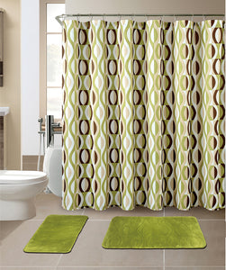 15-Piece Bathroom Sets With Matching Shower Curtain