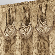 Load image into Gallery viewer, All American Collection New 4 Piece Drape Set with Attached Valance and Sheer with 2 Tie Backs Included