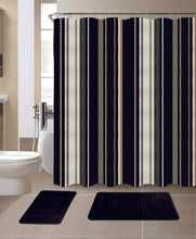 Load image into Gallery viewer, 15-Piece Bathroom Sets With Matching Shower Curtain